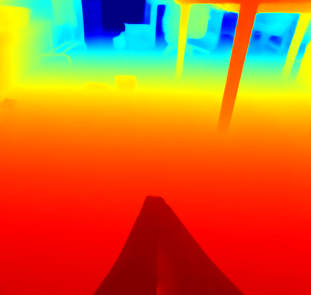 Dog navigation depth visualization